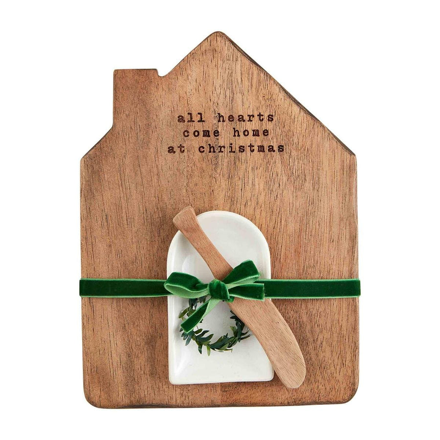 Mud Pie Cheese Board All Hearts Come Home Board and Dip Set