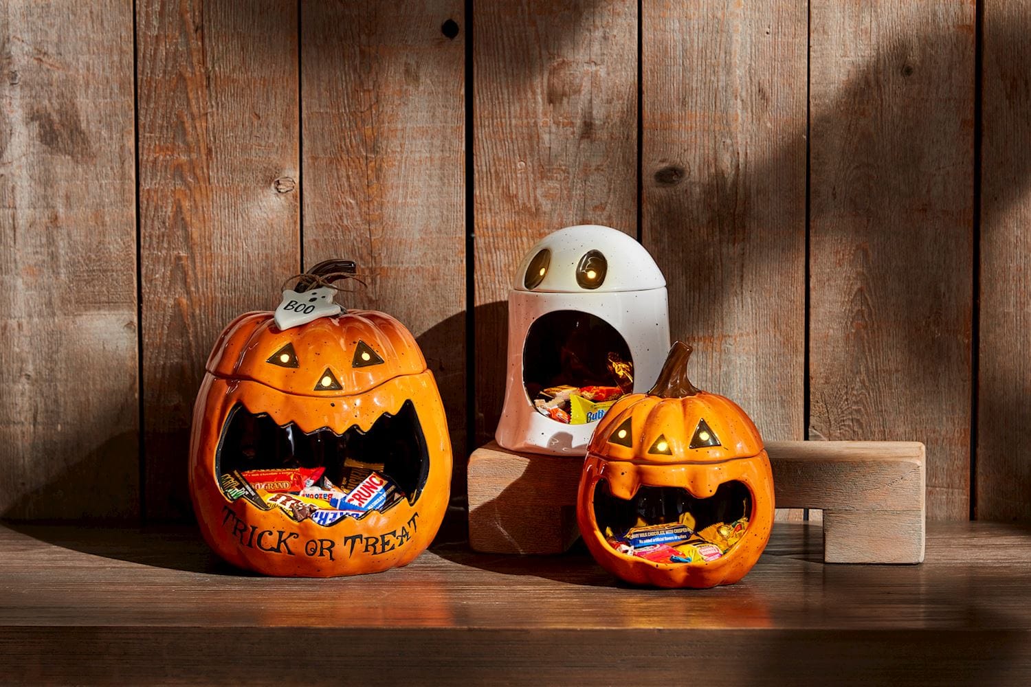 手彫りジャコランタン　TRICK OR TREAT Trick Or Treat Jack-O-Lantern Container – Paper Luxe