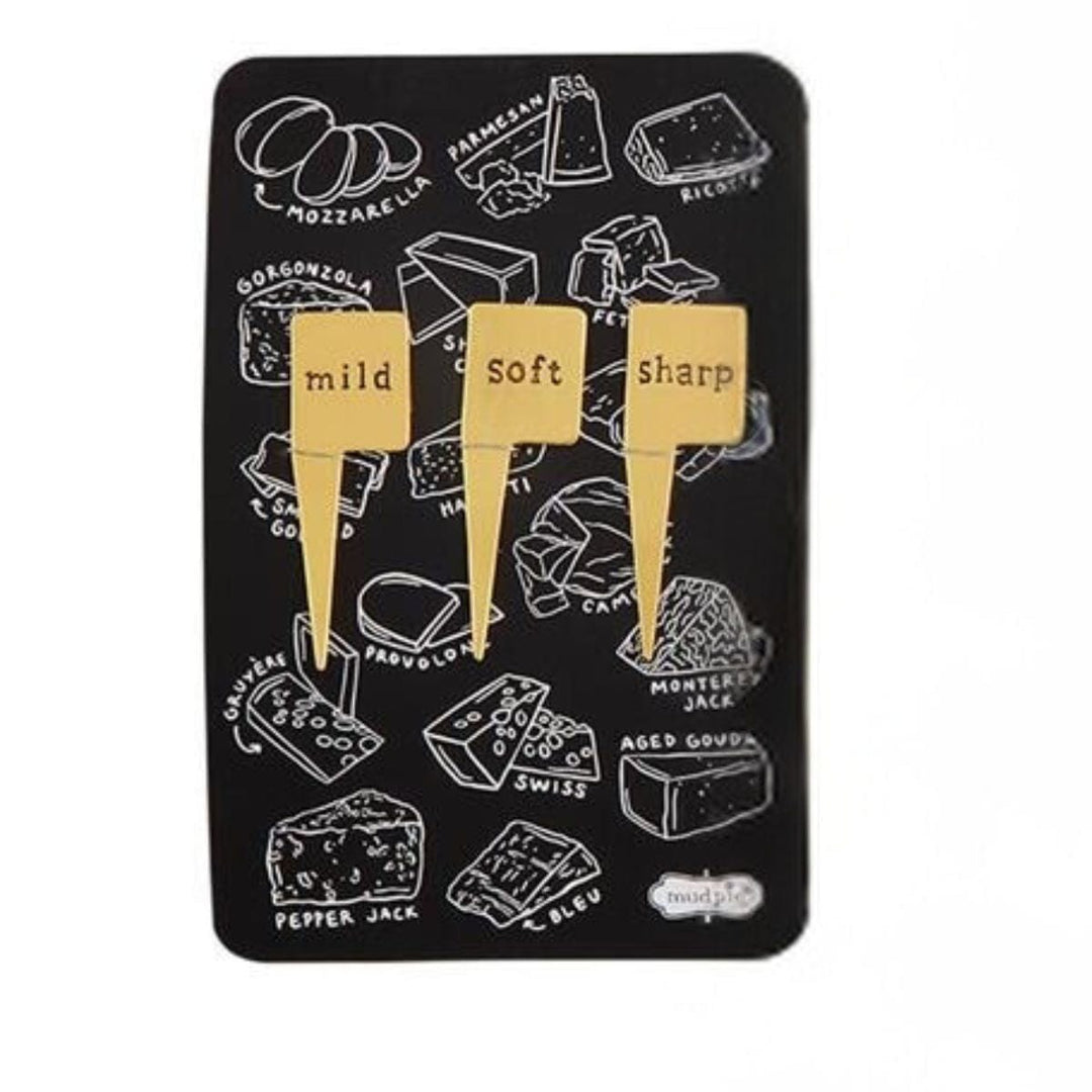 Mud Pie Kitchen Tool Gold Marker Cheese Metal Markers