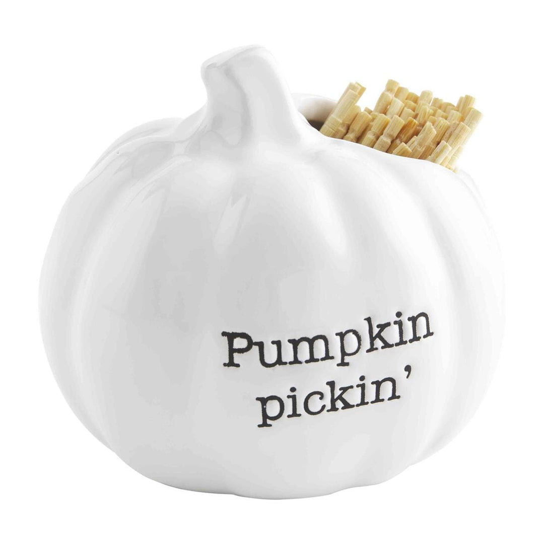 Mud Pie Kitchen Tool Pumpkin pickin' Fall Toothpick Holder