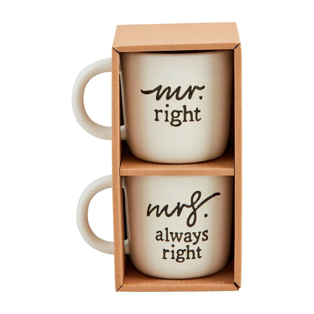 Mud Pie Mugs Mr. Right & Mrs. Always Right Mug Set