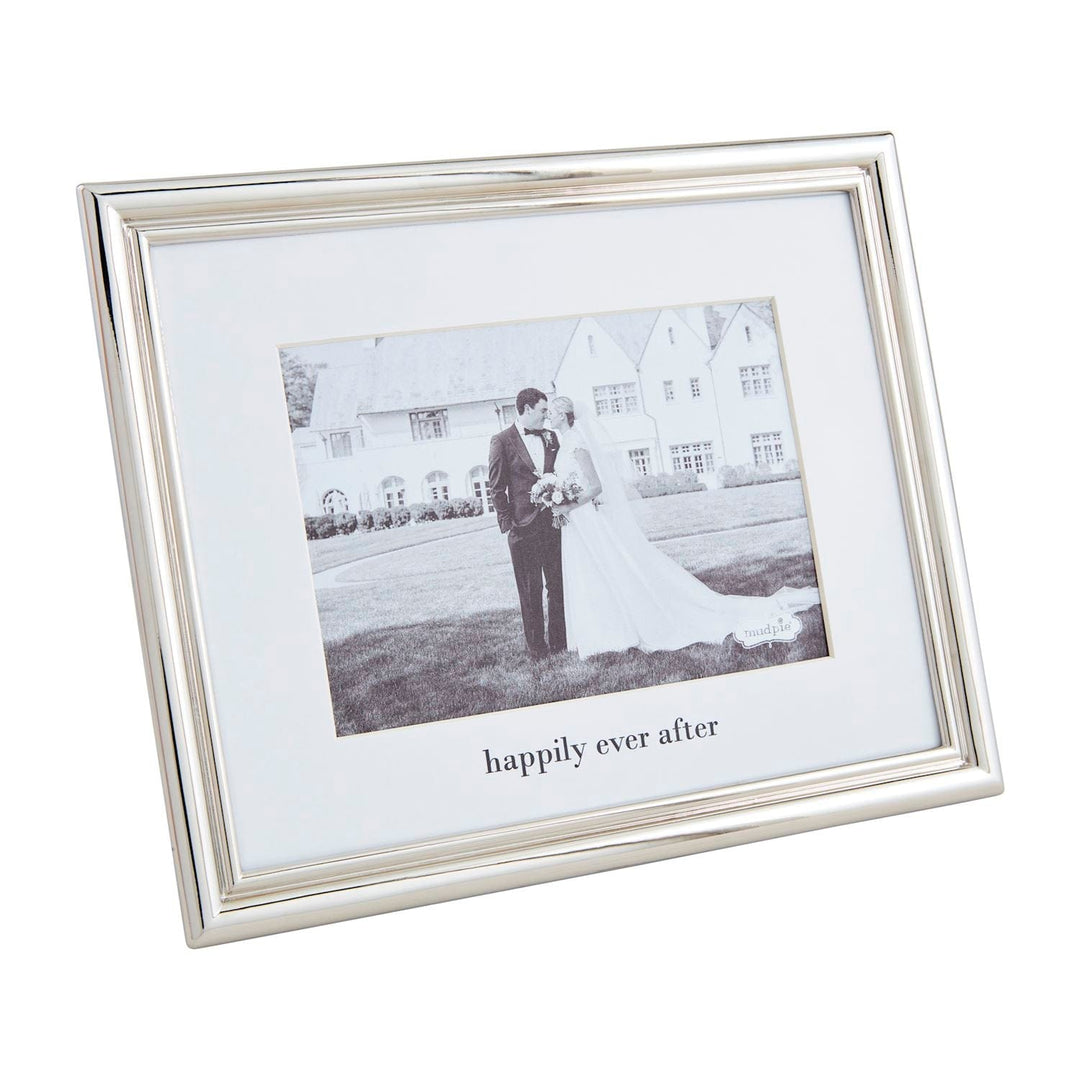 Mud Pie Picture Frame Happily Ever After Metal Frame