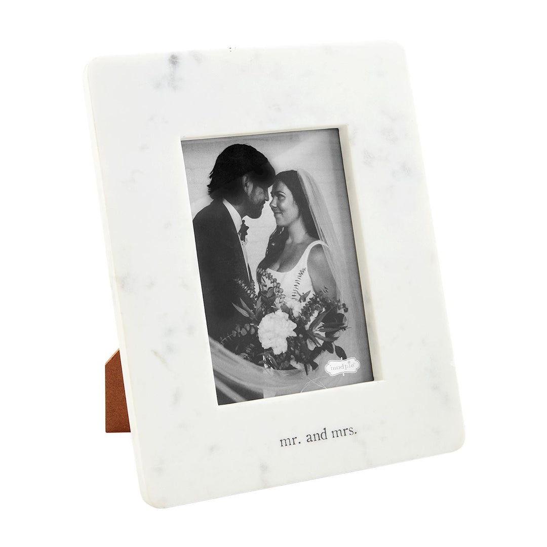 Mud Pie Picture Frame Mr. & Mrs. Marble Frame