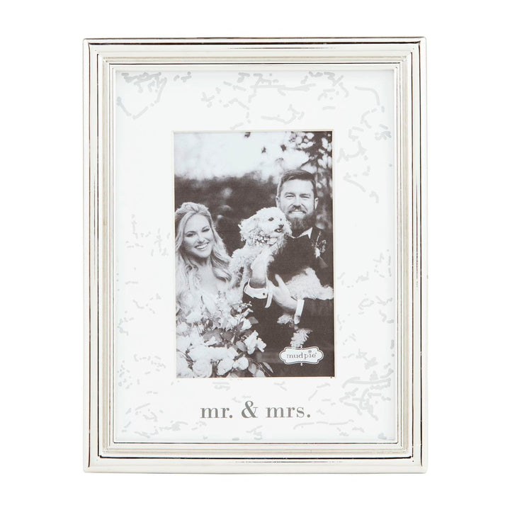 Mud Pie Picture Frame Mr. & Mrs. Metal Frame