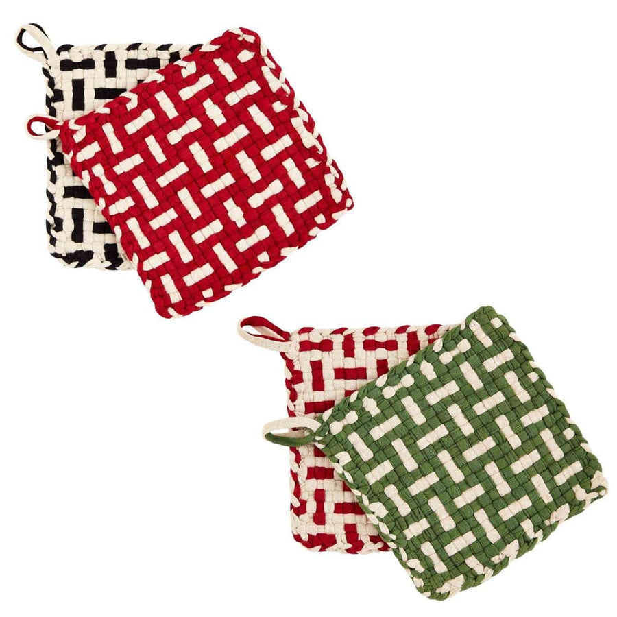 Mud Pie Pot Holder Woven Potholder Set