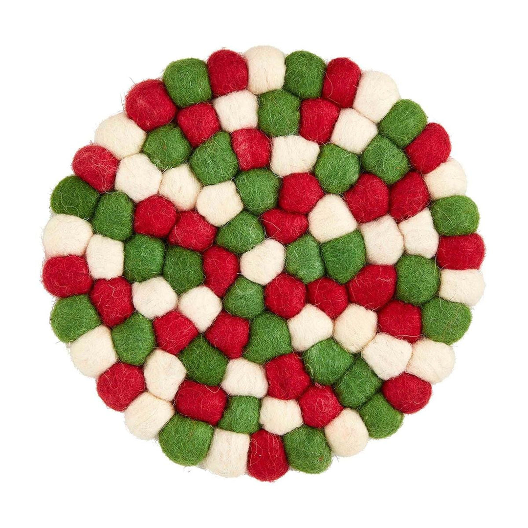 Mud Pie Serveware Christmas Pom Trivets