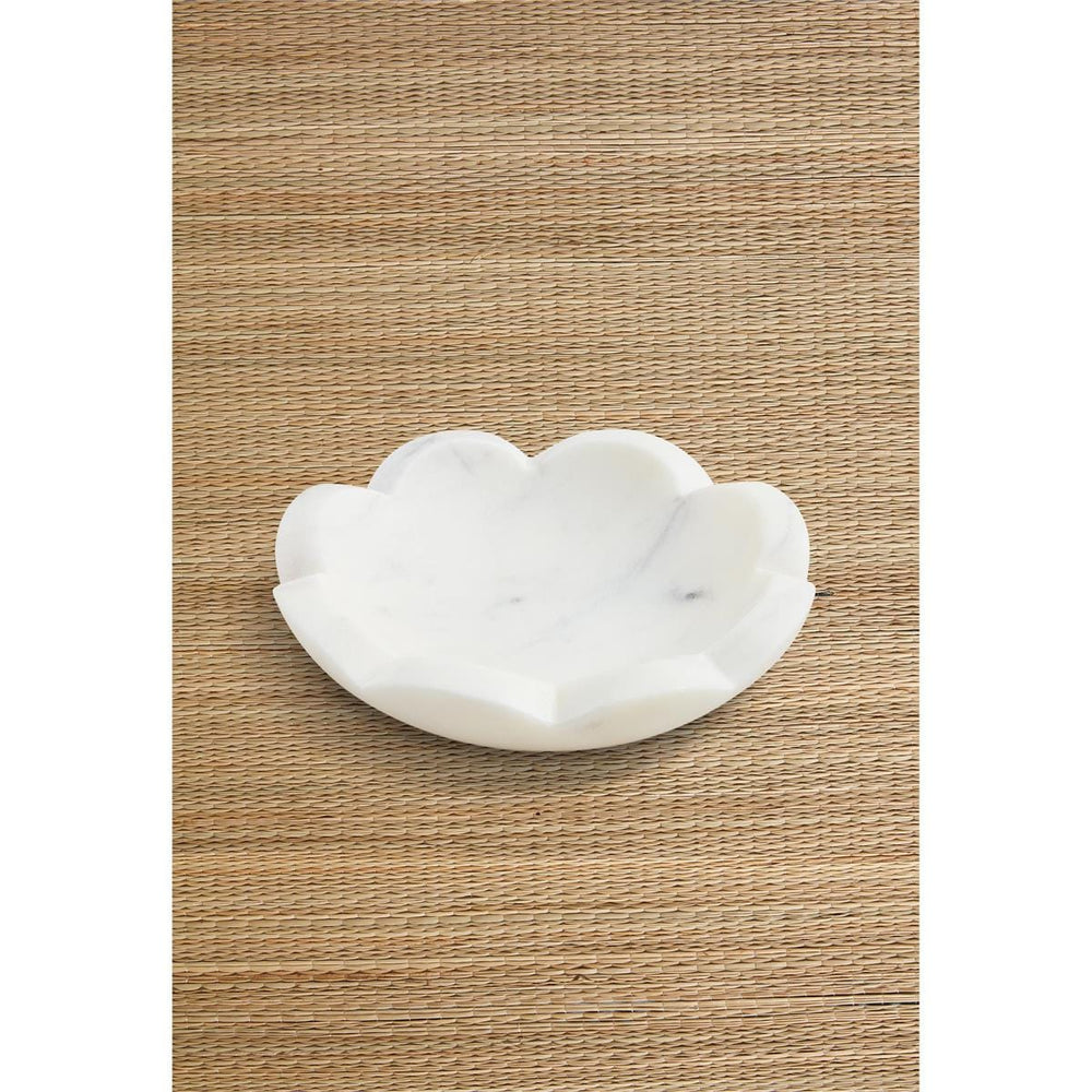 Mud Pie Spoon Scallop Marble Dish