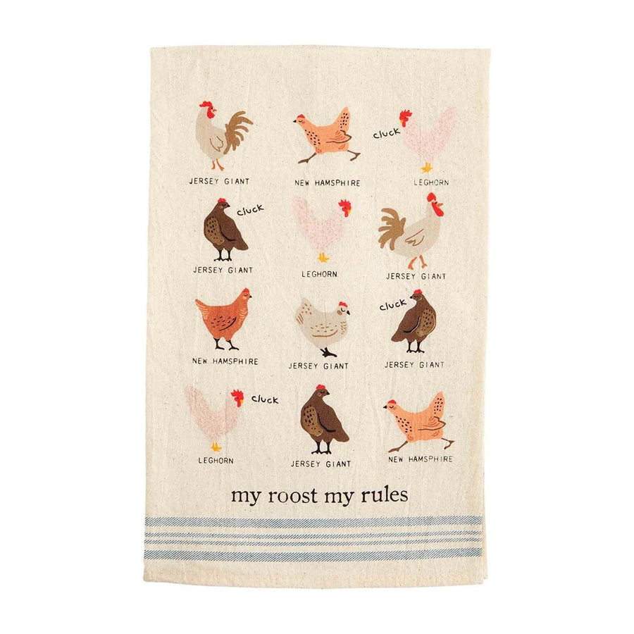 Mud Pie Towel My Roost Farm Animal Towel