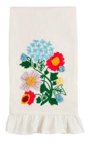 Mud Pie Towel Wildflower Waffle Weave Towel