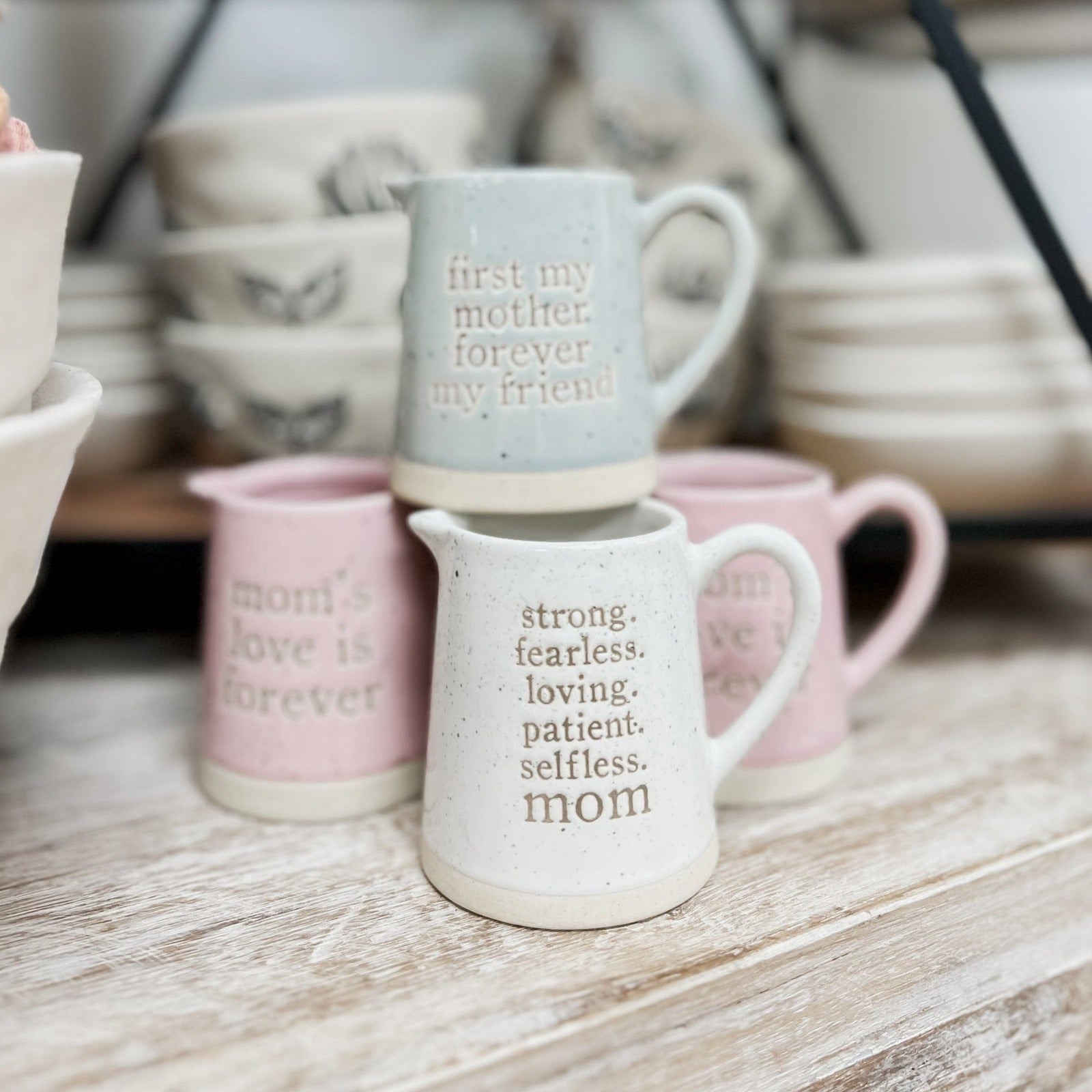 Mud Pie Vases Mom's Love Mom Bud Vases