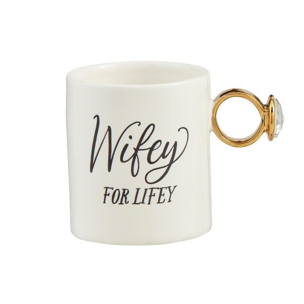 Mud Pie Wifey Ring Handle Mug