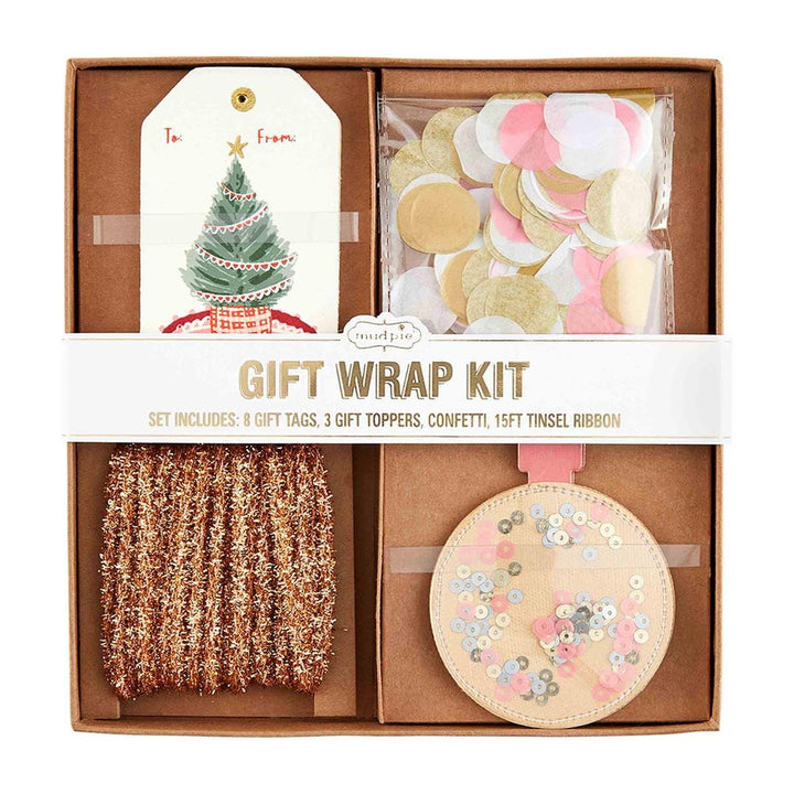 Mud Pie wrapping paper Style 2 - Tree Holiday Gift Wrap Kit