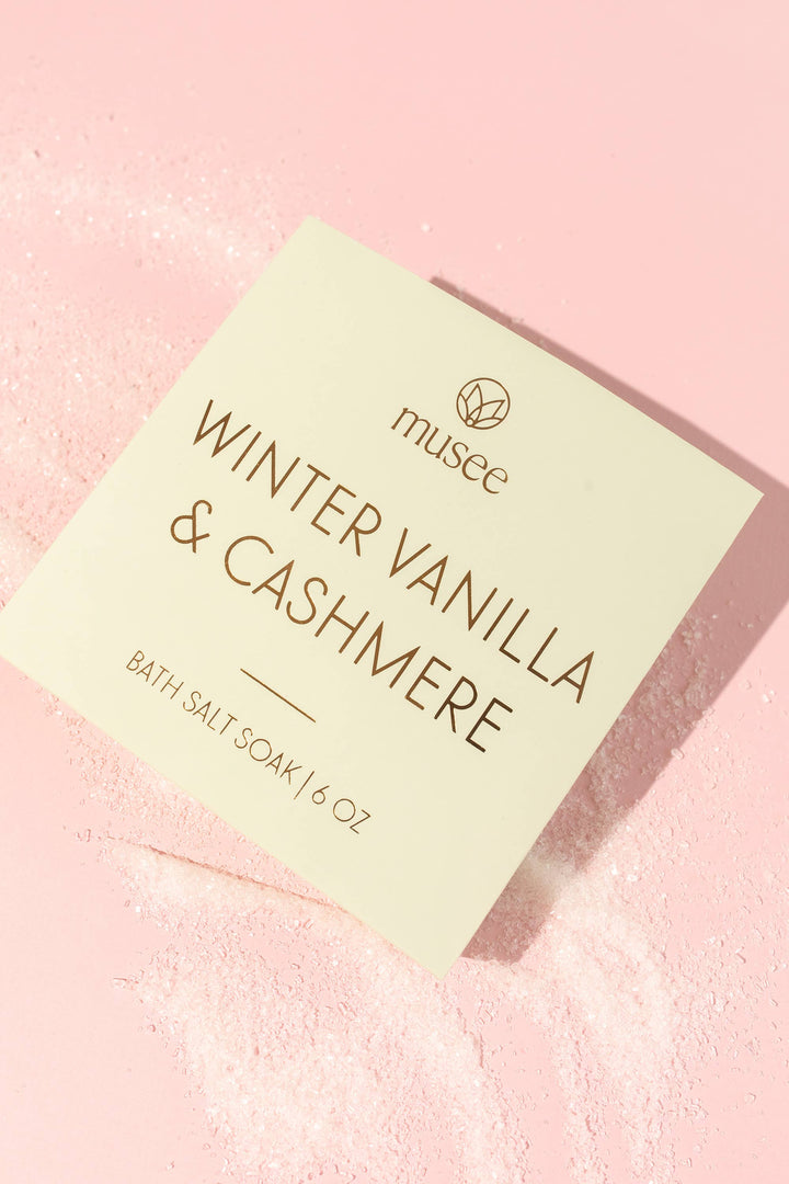 Musee Gifts Winter Vanilla & Cashmere Mini Bath Salt Soak