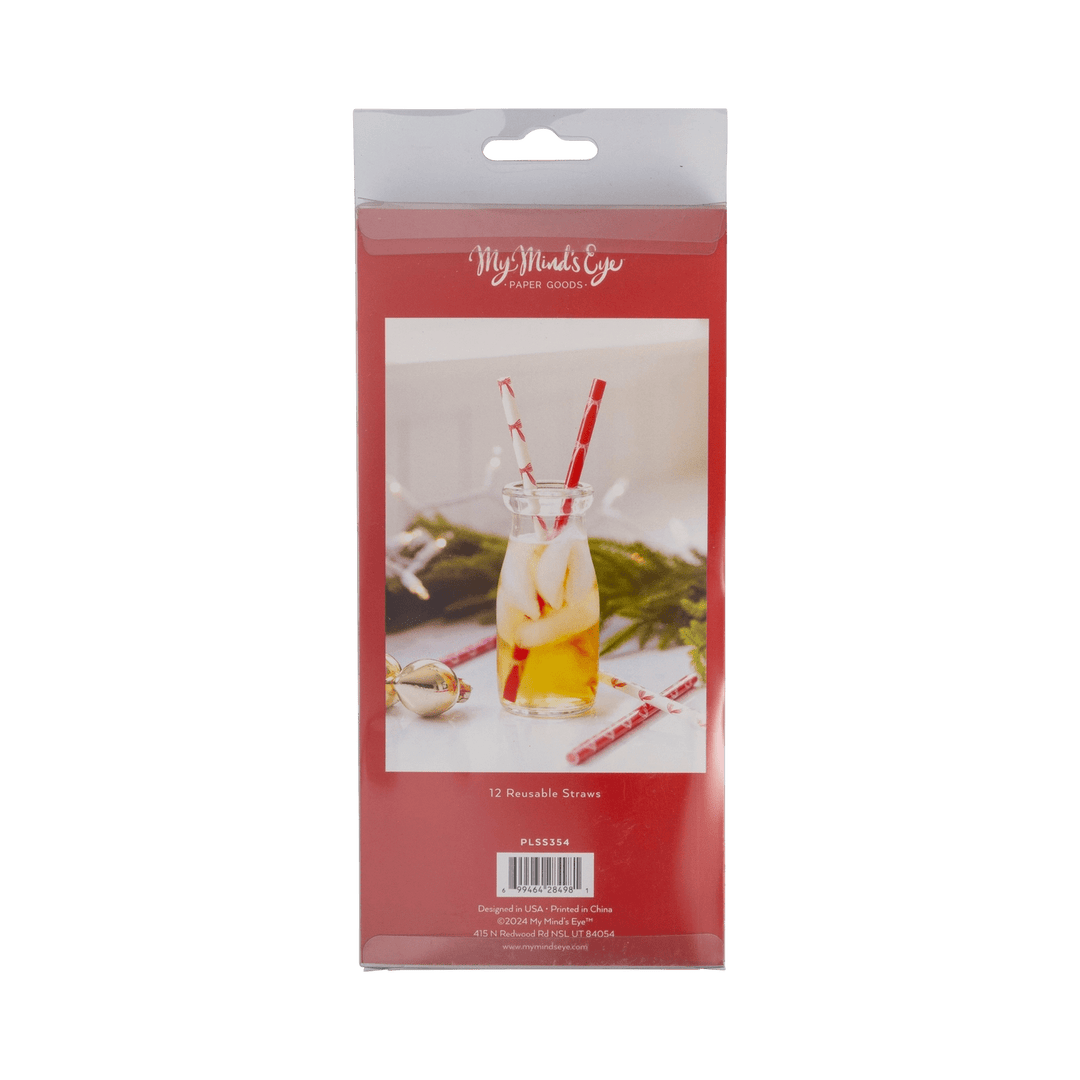 My Mind's Eye Christmas Bows Reusable Straws