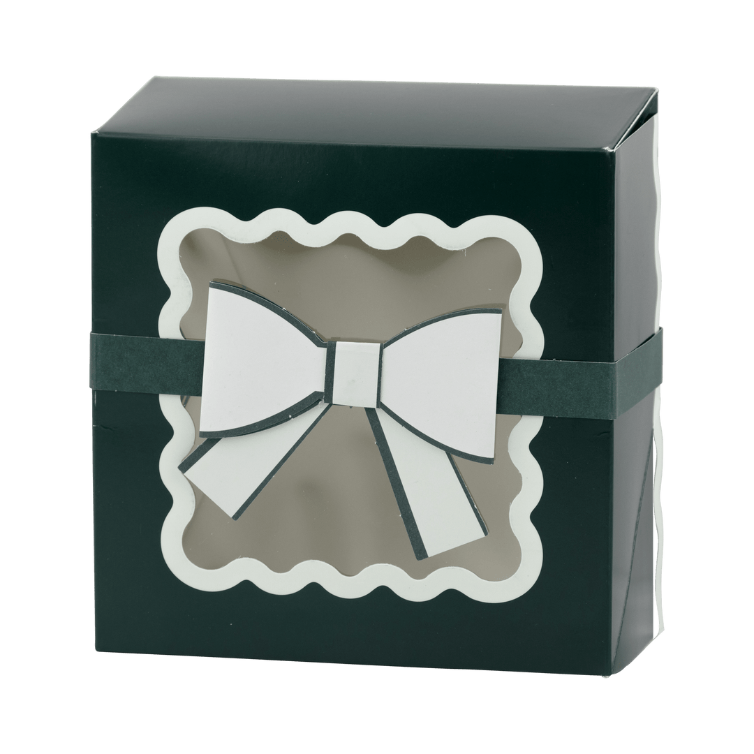 My Mind's Eye Cookie Box Green Bow Ric Rac Cookie Box