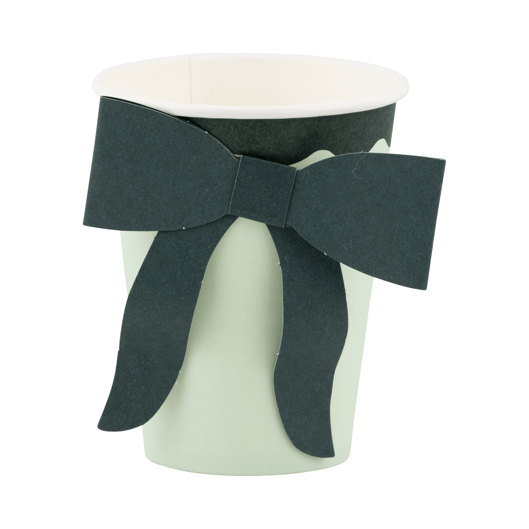 My Mind's Eye Cups Mint and Green Bow Paper Cups