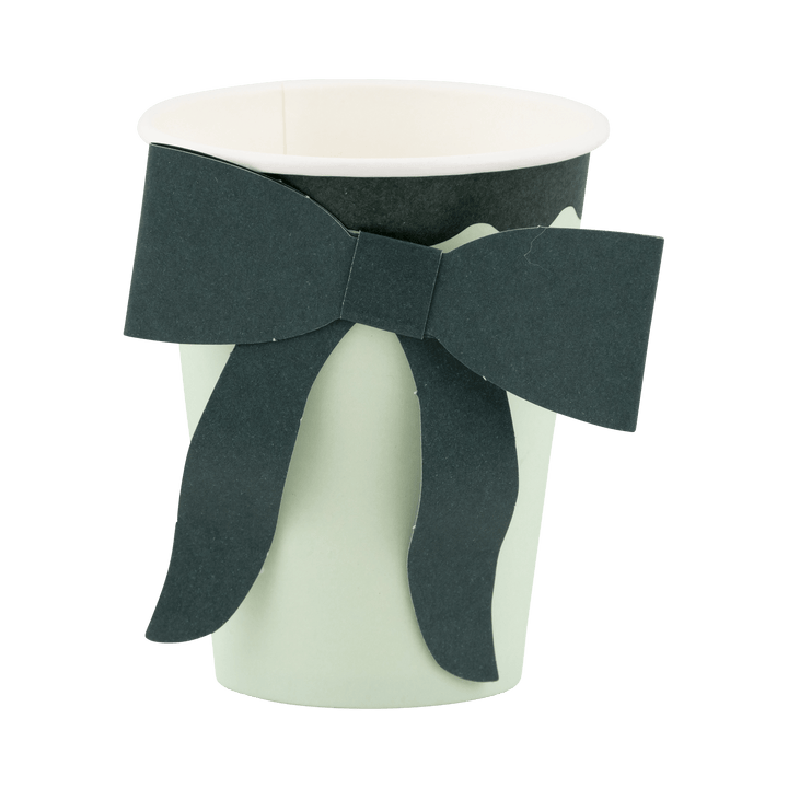 My Mind's Eye Cups Mint and Green Bow Paper Cups