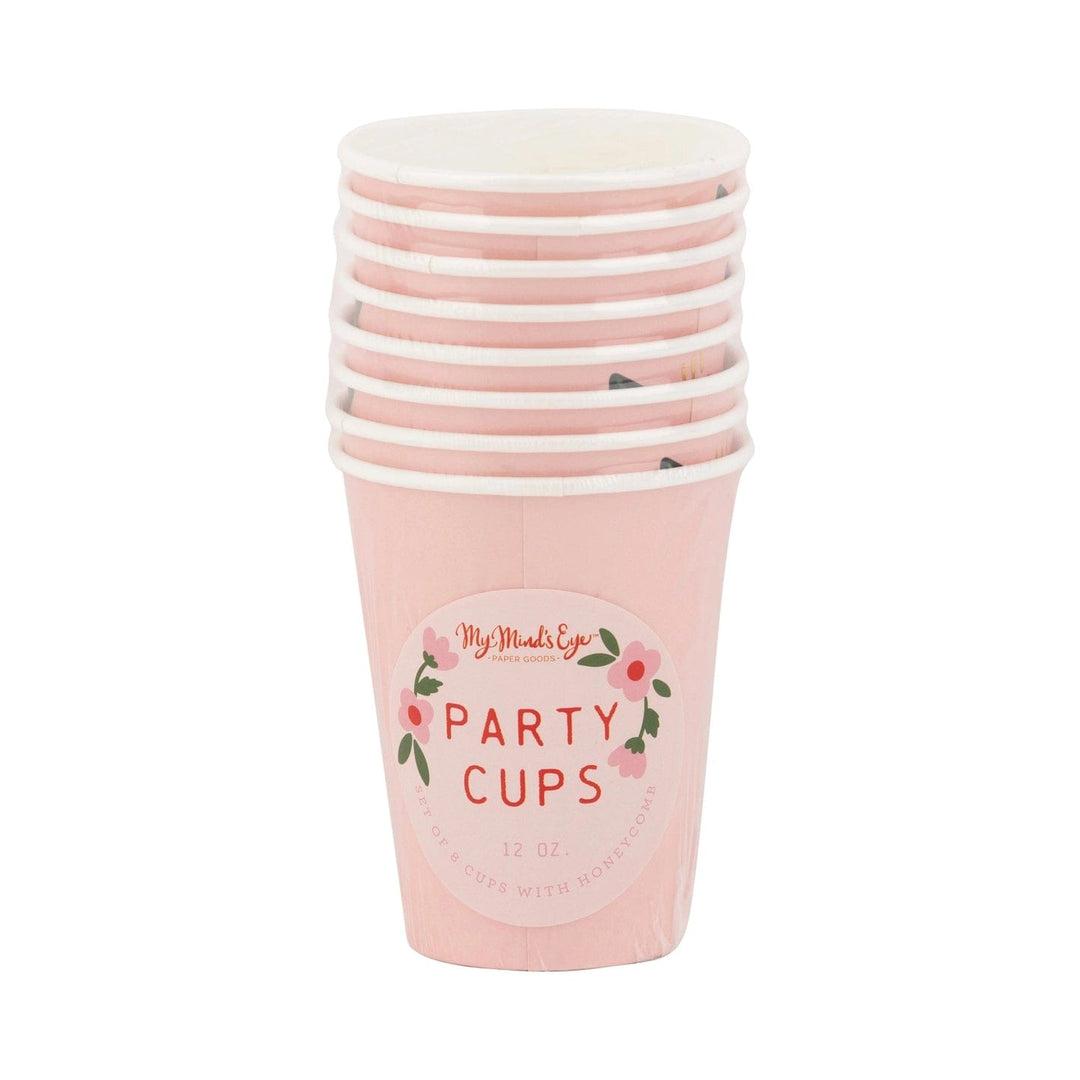 My Mind's Eye paper cups Floral Paper Cup with Honeycomb Center