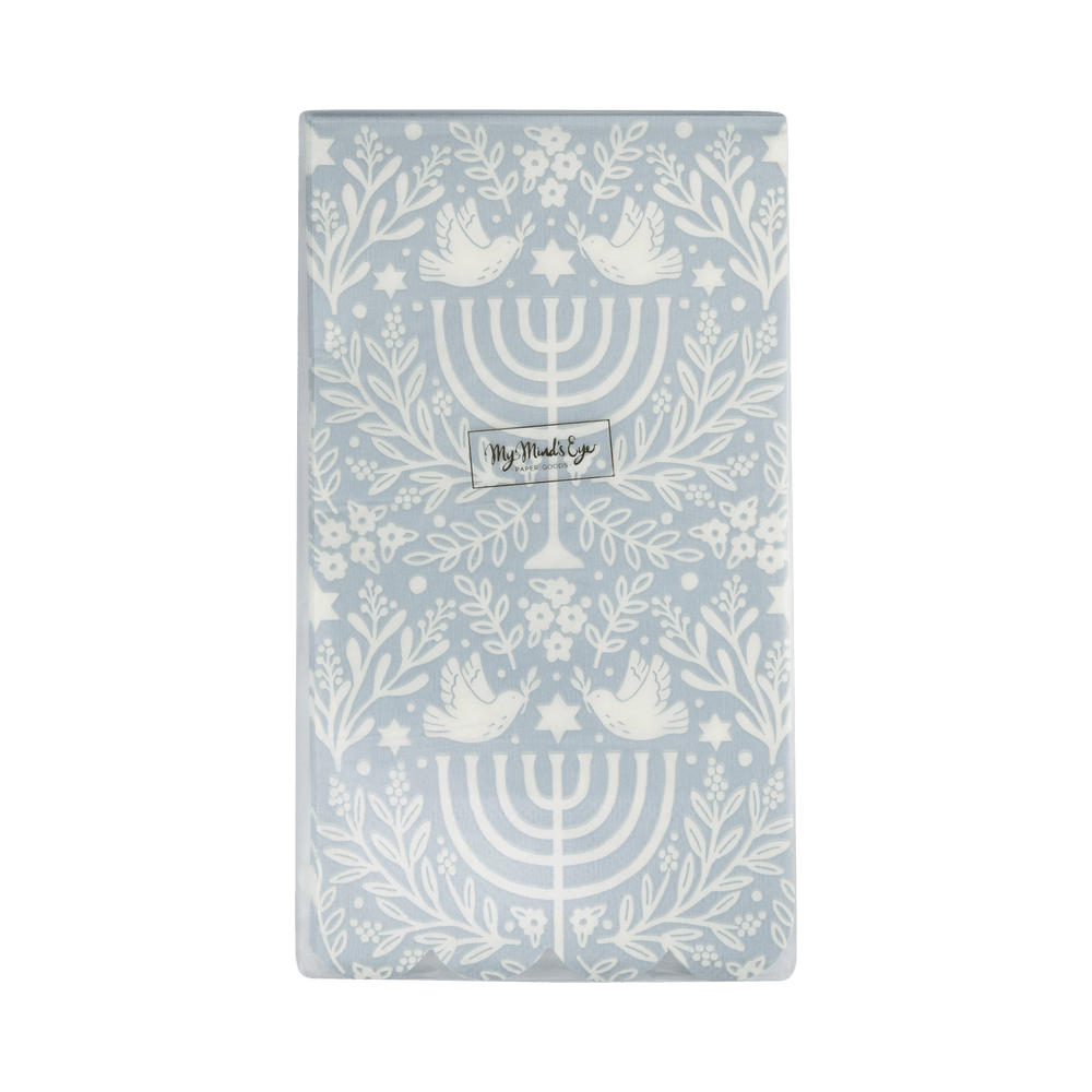 My Mind's Eye Paper Napkins Floral Menorah Dinner Napkin