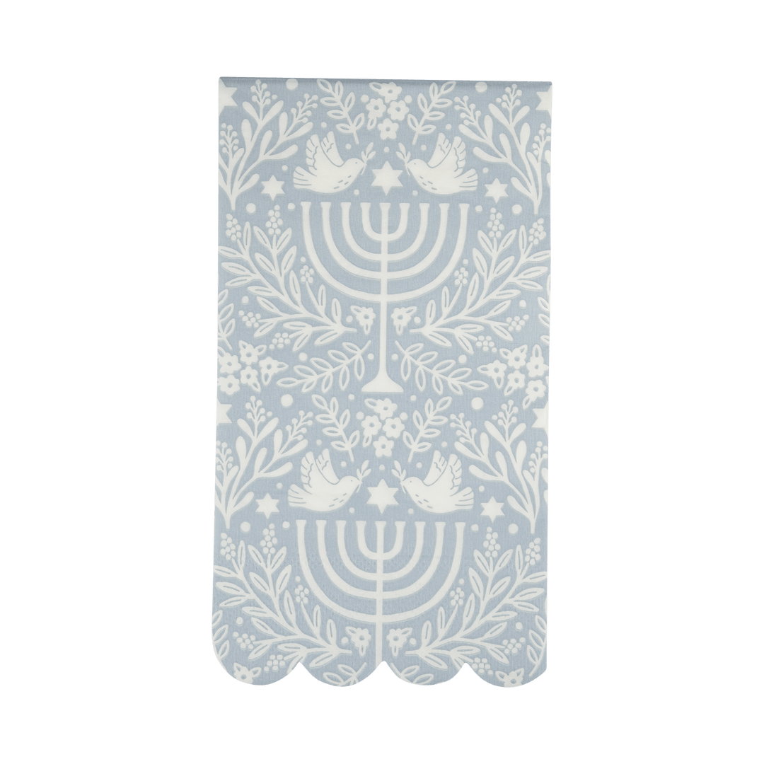 My Mind's Eye Paper Napkins Floral Menorah Dinner Napkin