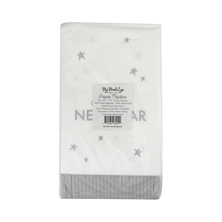 My Mind's Eye Paper Napkins Happy New Year Fringed Dinner Napkin