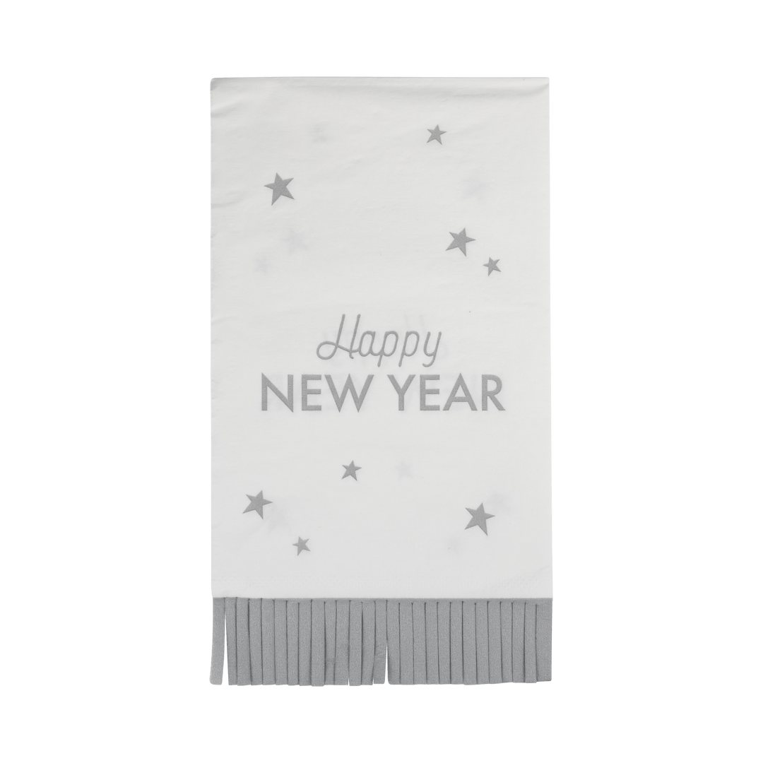 My Mind's Eye Paper Napkins Happy New Year Fringed Dinner Napkin