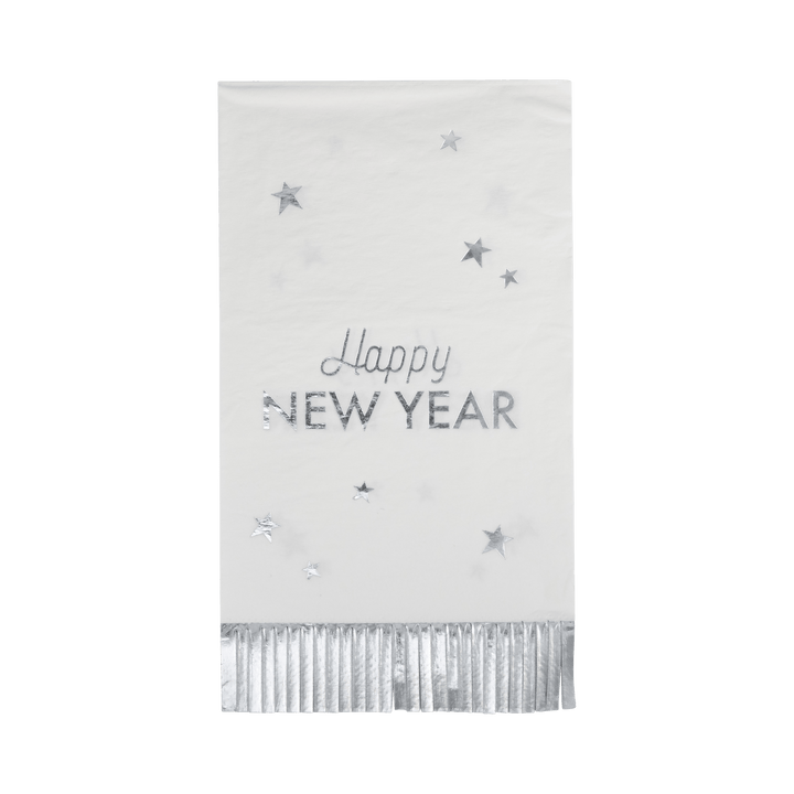 My Mind's Eye Paper Napkins Happy New Year Fringed Dinner Napkin