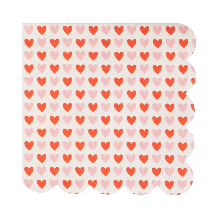 My Mind's Eye Paper Napkins Hearts Scalloped Cocktail Napkin