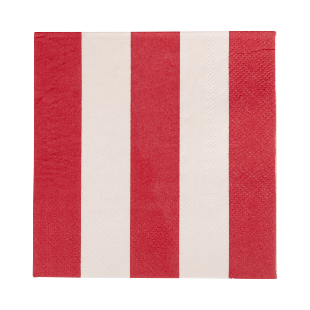 My Mind's Eye Paper Napkins Red and Pink Green and Mint Striped Cocktail Napkin Set