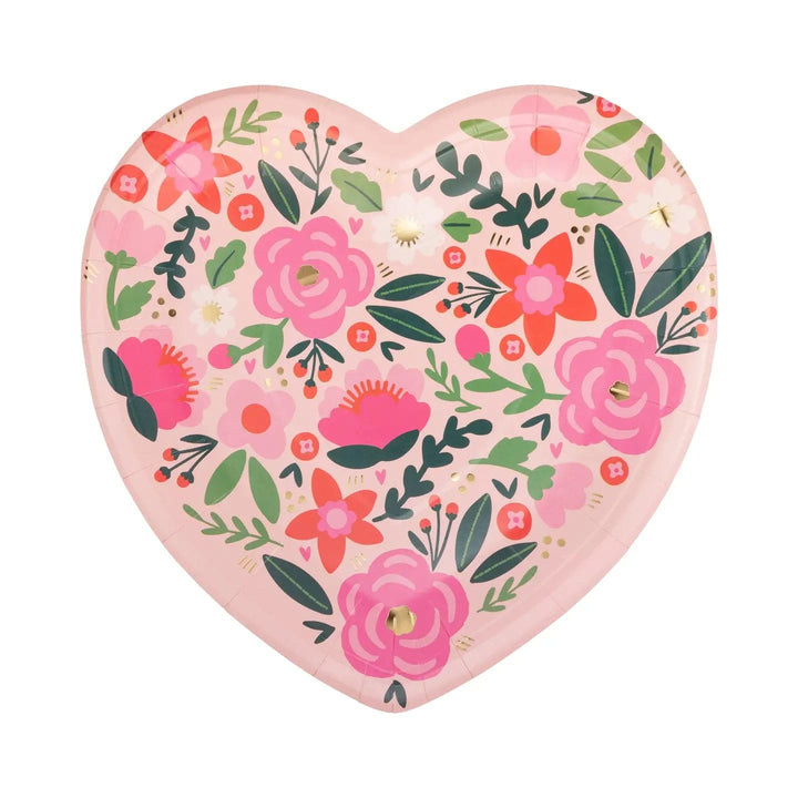 My Mind's Eye paper plates Floral Heart Plate