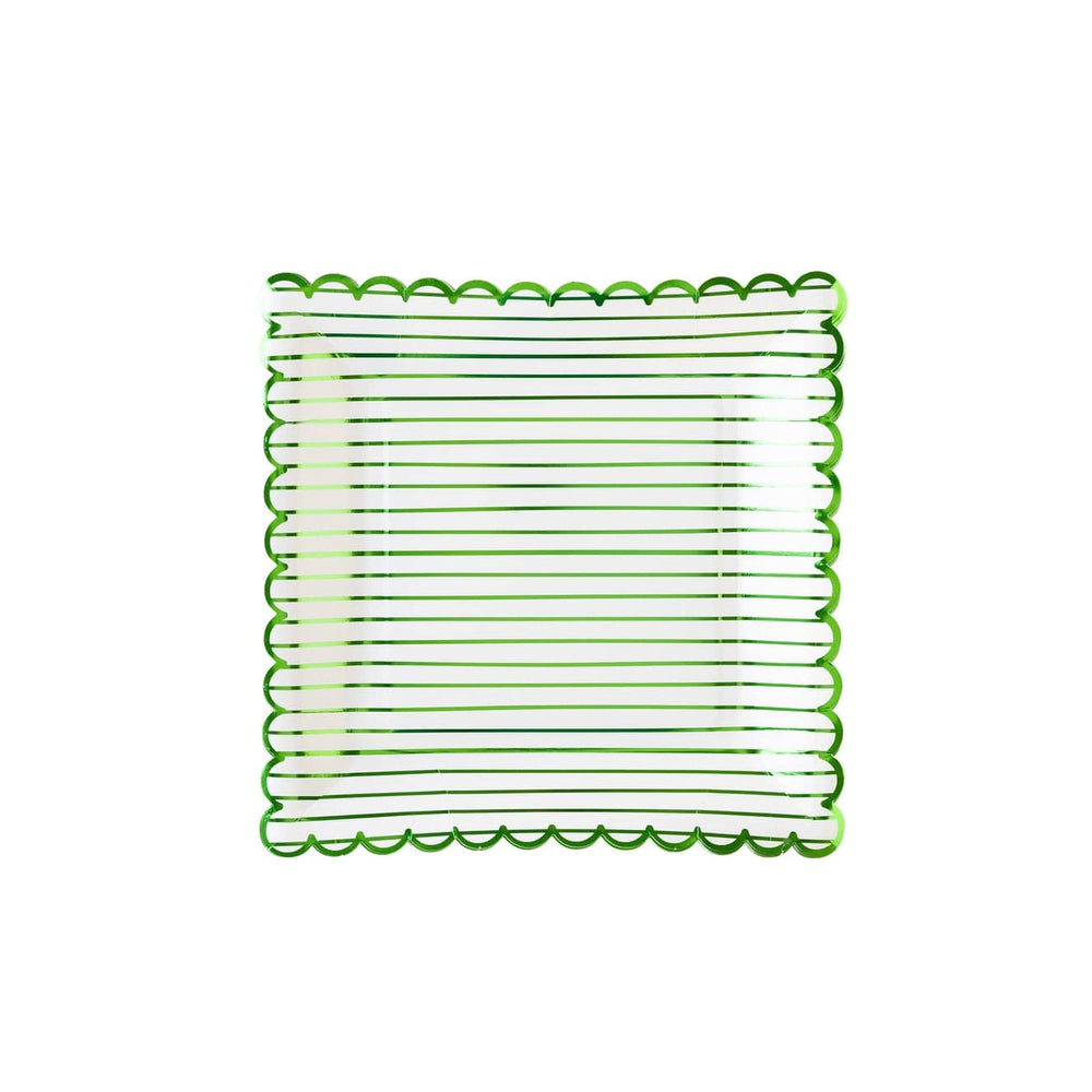 My Mind's Eye paper plates Little Green Stripes Paper Plate