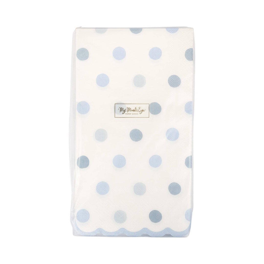 My Mind’s Eye Party Baby Blue Polka Dot Dinner Napkin