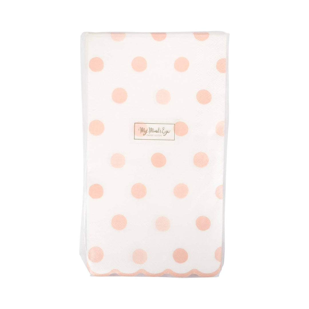 My Mind’s Eye Party Baby Pink Polka Dot Dinner Napkin