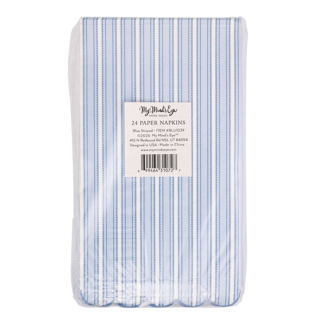 My Mind’s Eye Party Bluehill Striped Dinner Napkin