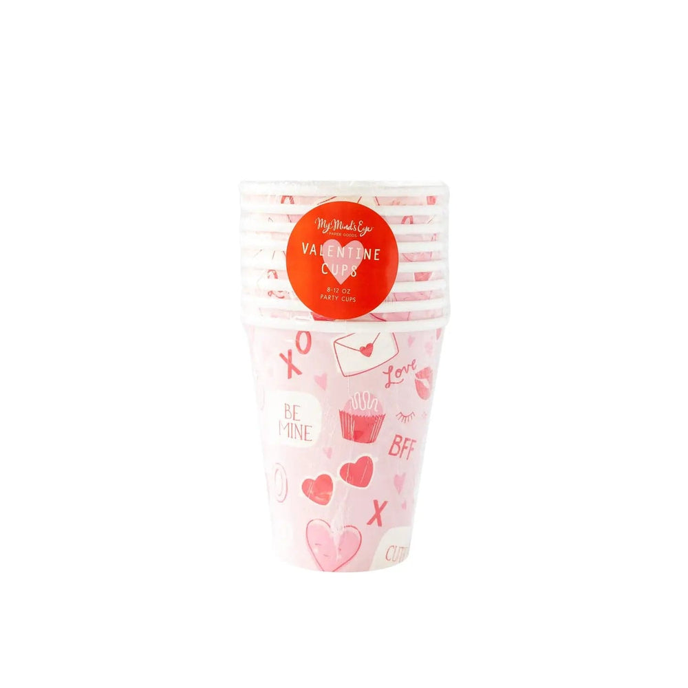 My Mind's Eye Party Cups Valentine Scatter Paper Party Cups