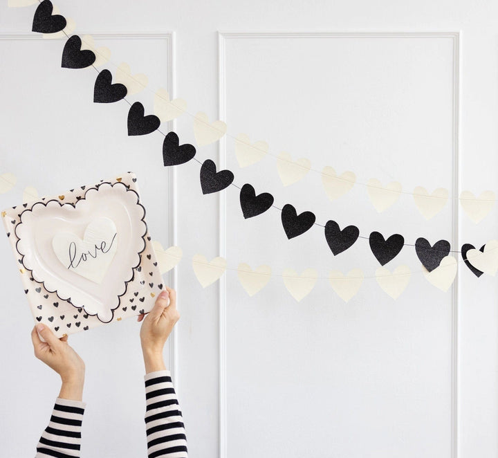 My Mind's Eye Party Decor Glitter Heart Banner Set