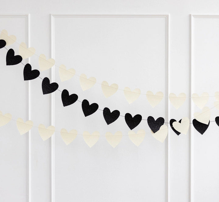 My Mind's Eye Party Decor Glitter Heart Banner Set