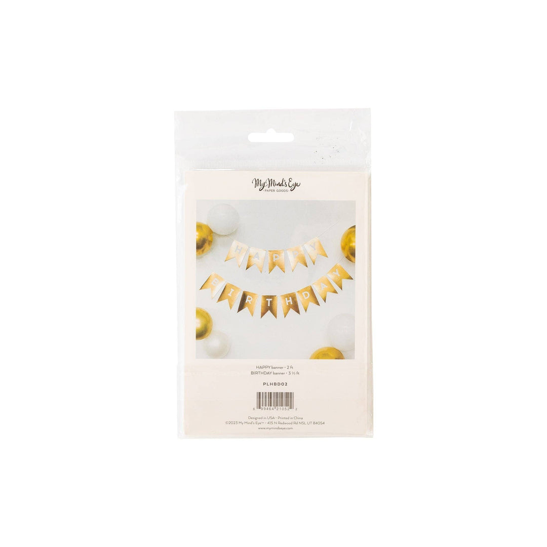 My Mind’s Eye Party Gold Foil "HAPPY BIRTHDAY" Word Banner