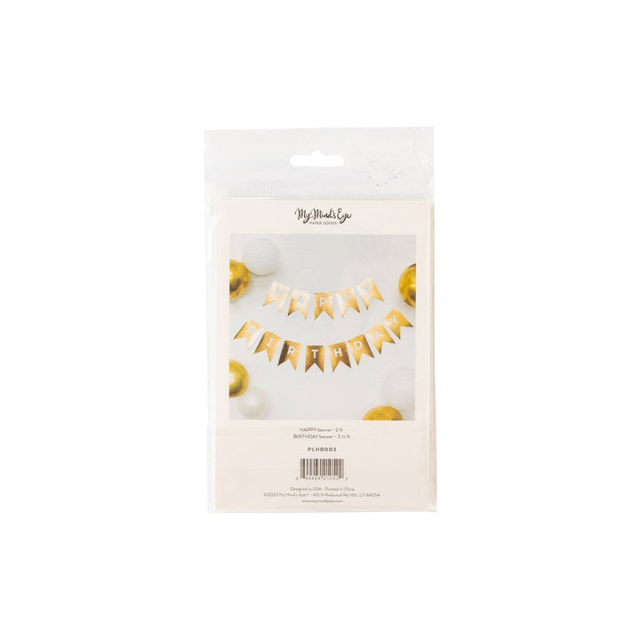 My Mind’s Eye Party Gold Foil "HAPPY BIRTHDAY" Word Banner