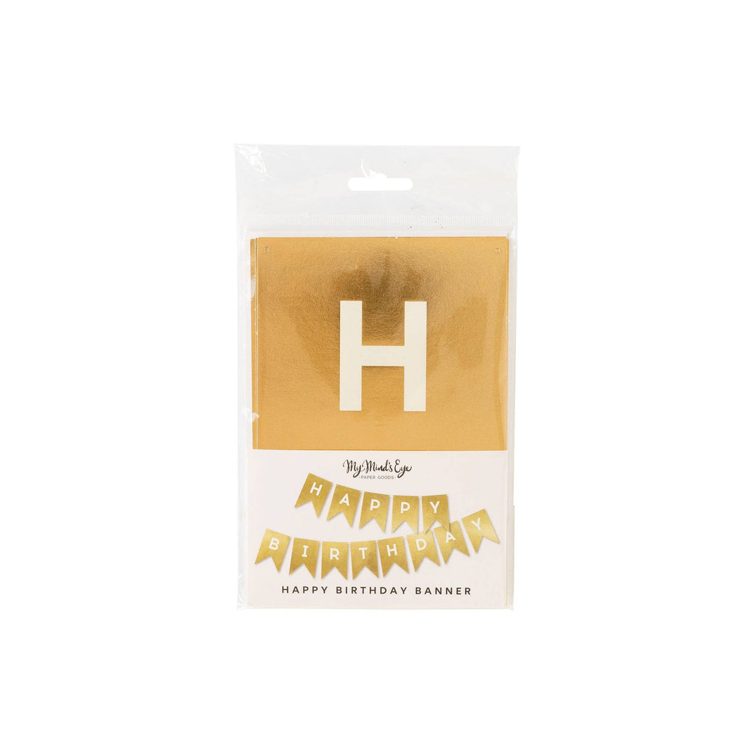My Mind’s Eye Party Gold Foil "HAPPY BIRTHDAY" Word Banner
