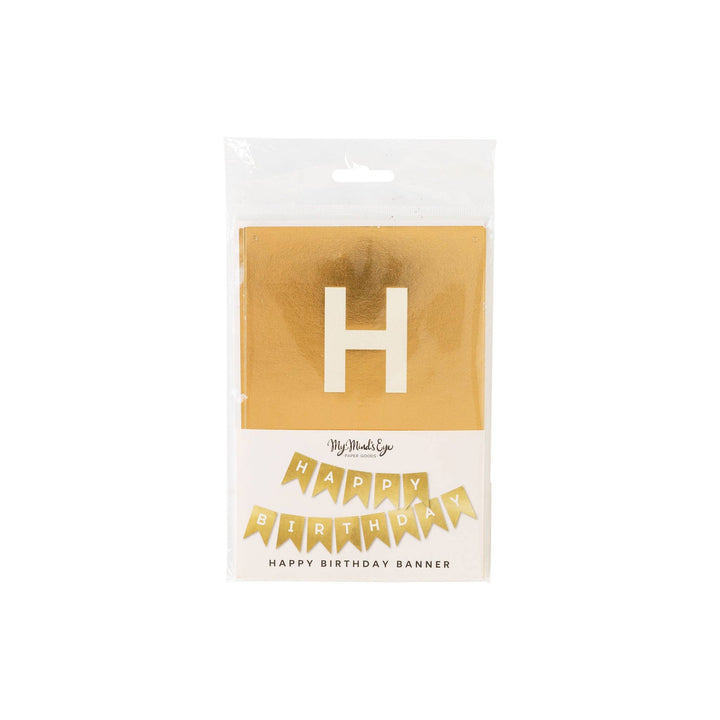 My Mind’s Eye Party Gold Foil "HAPPY BIRTHDAY" Word Banner