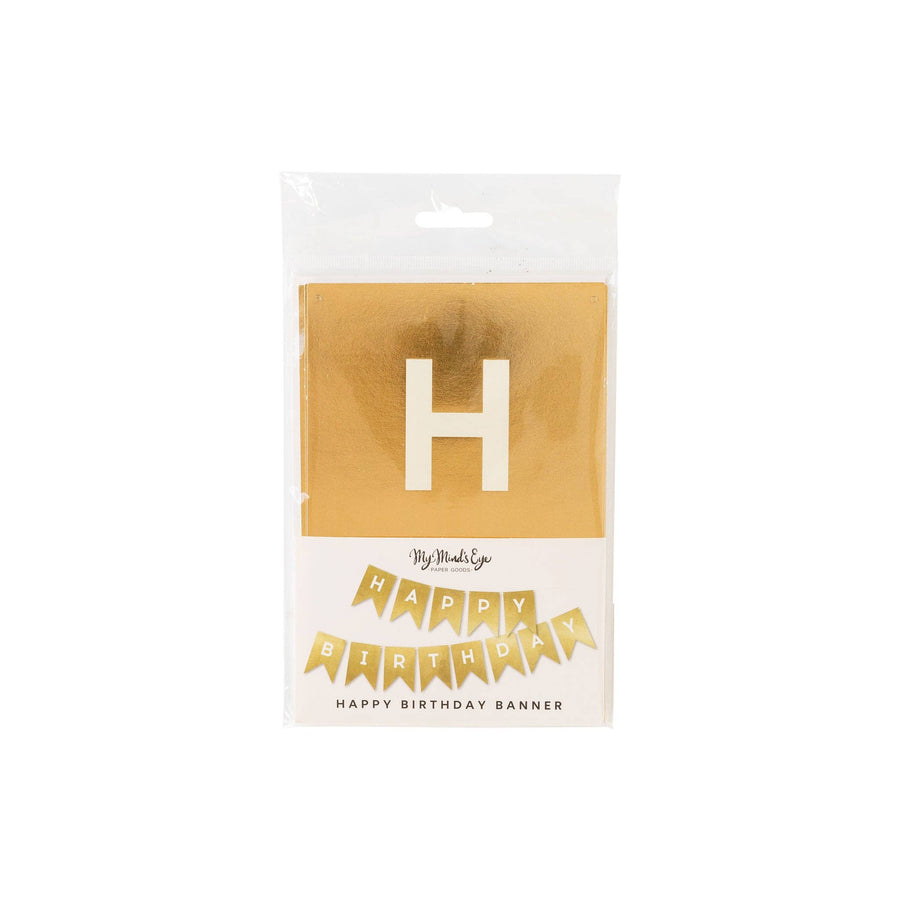 My Mind’s Eye Party Gold Foil "HAPPY BIRTHDAY" Word Banner