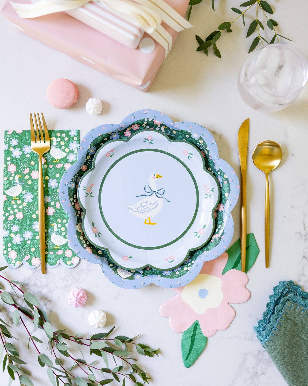 My Mind’s Eye Party Goose Pattern Dinner Napkin