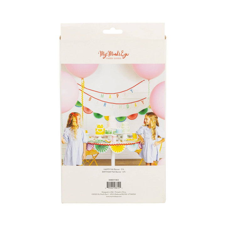 My Mind’s Eye Party Happy Birthday Felt Banner