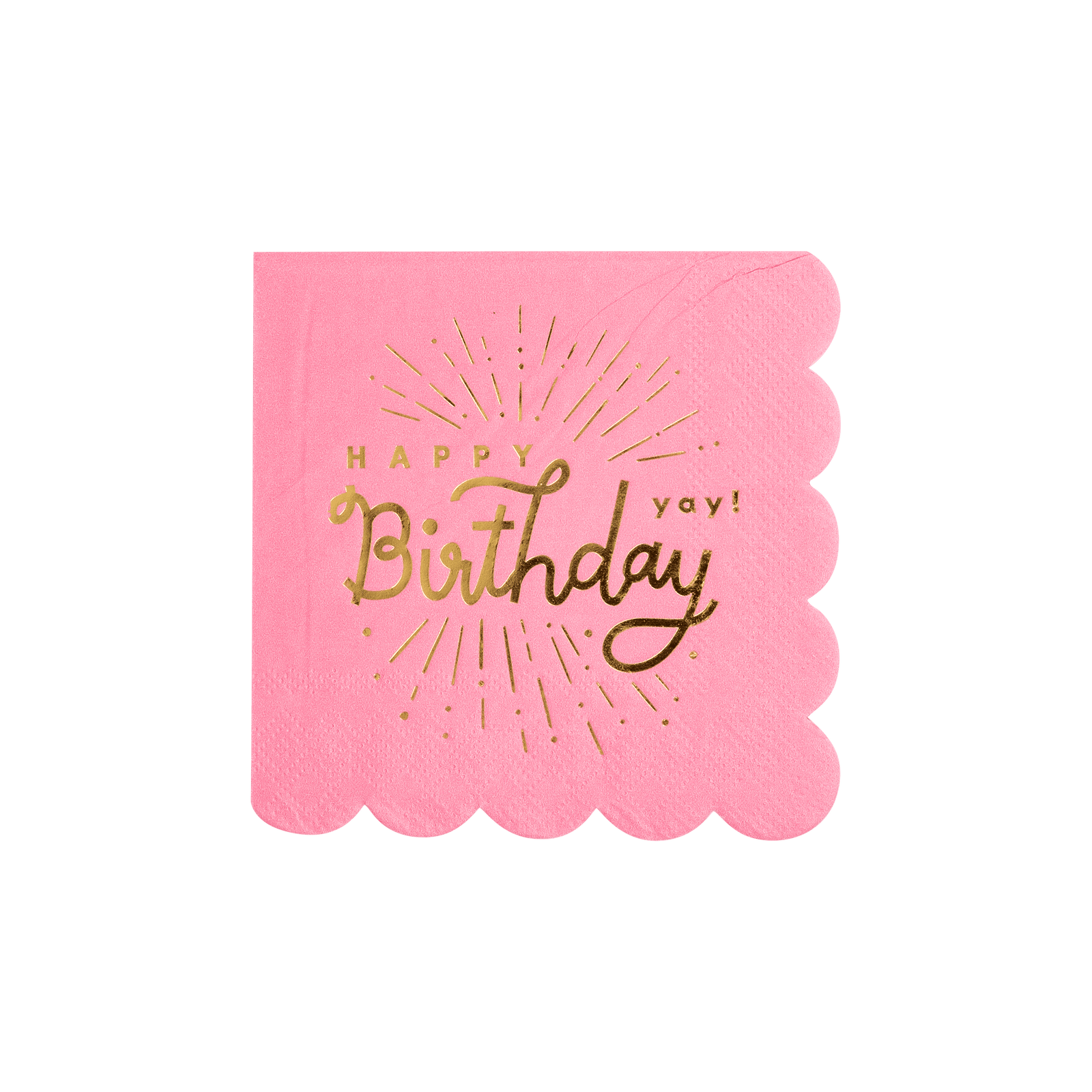 My Mind’s Eye Party Happy Birthday Pink Paper Cocktail Napkin