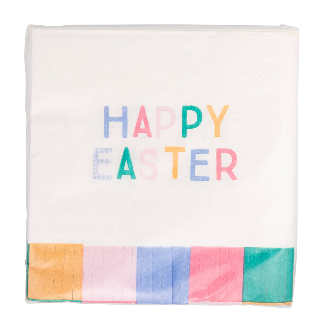 My Mind’s Eye Party Happy Easter Fringed Cocktail Napkin