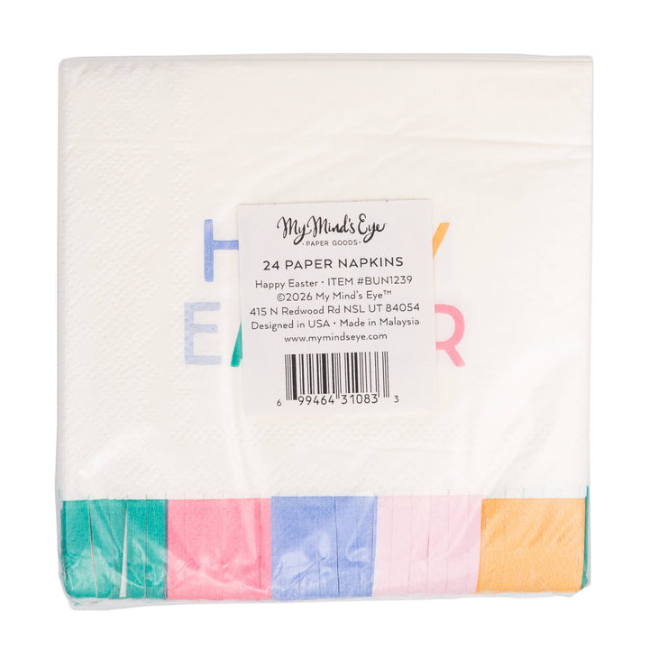 My Mind’s Eye Party Happy Easter Fringed Cocktail Napkin