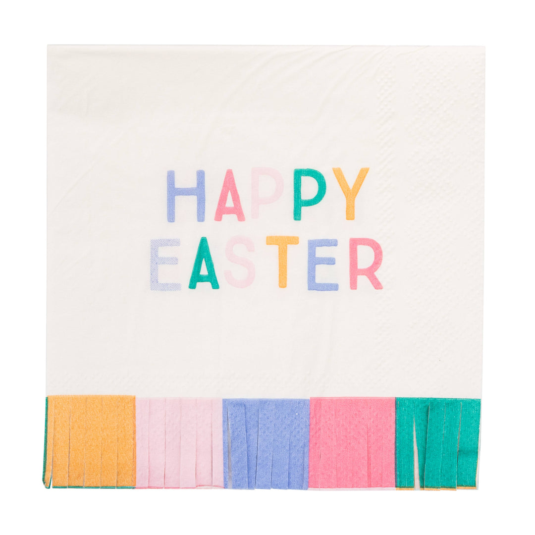 My Mind’s Eye Party Happy Easter Fringed Cocktail Napkin