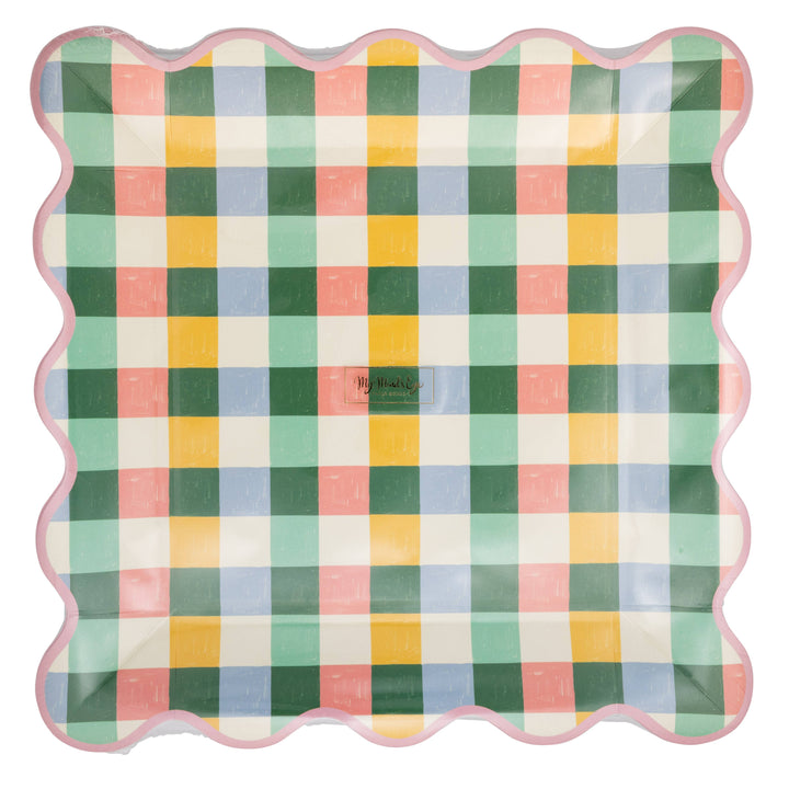 My Mind’s Eye Party Hopscotch Gingham 10" Plate