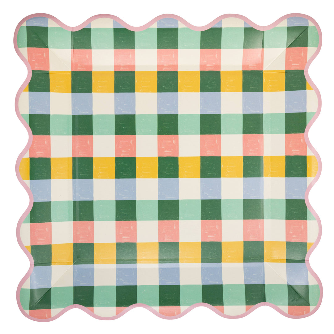 My Mind’s Eye Party Hopscotch Gingham 10" Plate